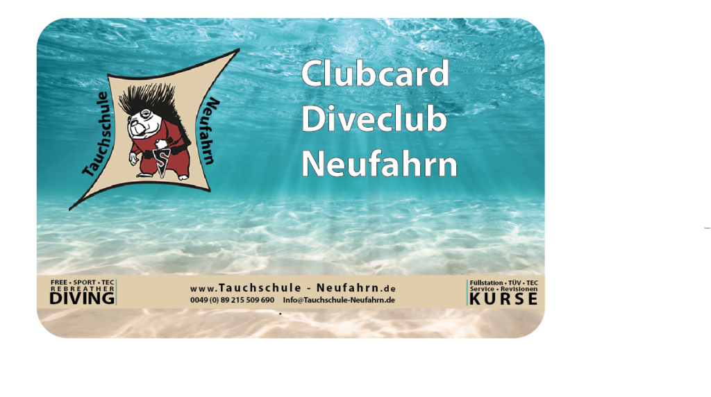 Tauchclub Tauchschule Neufahrn Membercard